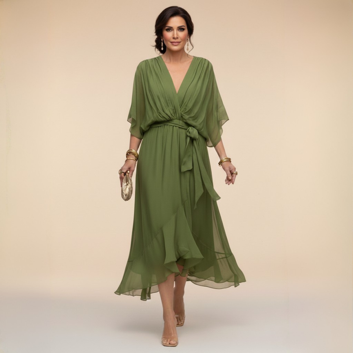 Sorena | Robe maxi élégante à encolure en V