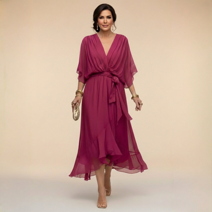 Sorena | Robe maxi élégante à encolure en V