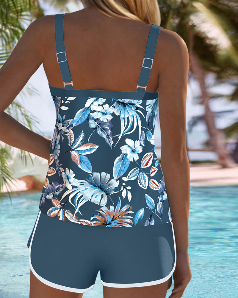 Imke | Tankini imprimé sans manches à encolure U