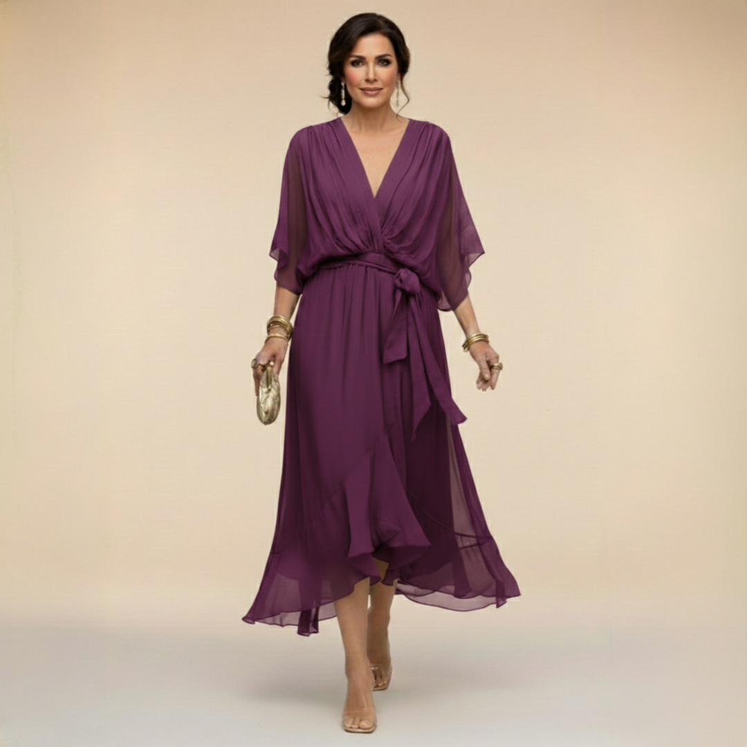 Sorena | Robe maxi élégante à encolure en V