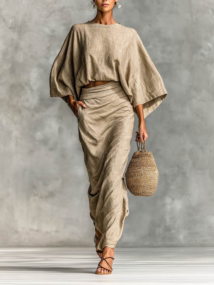 Ensemble coton-lin jupe