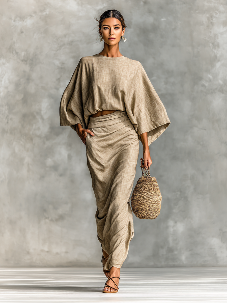 Ensemble coton-lin jupe