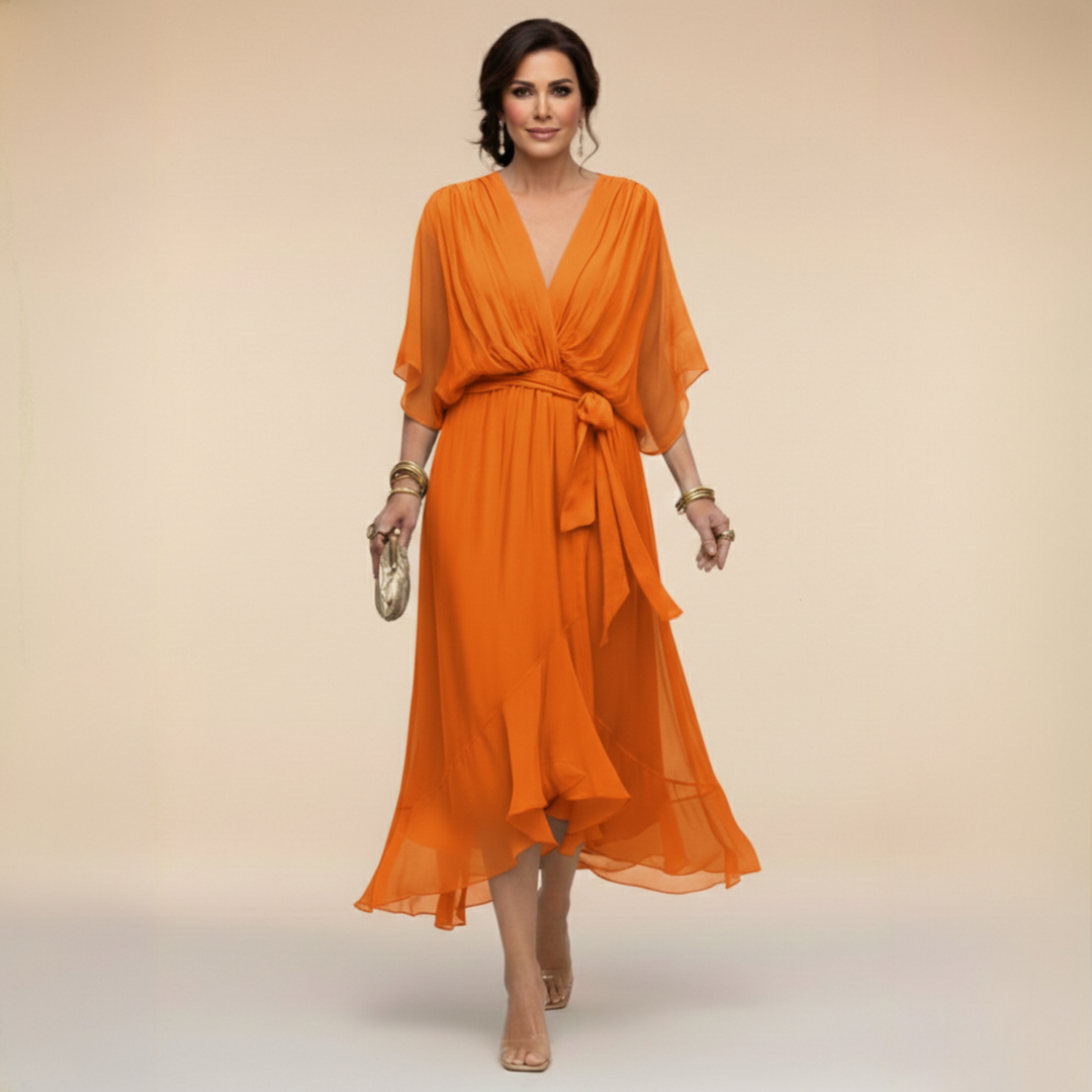 Sorena | Robe maxi élégante à encolure en V
