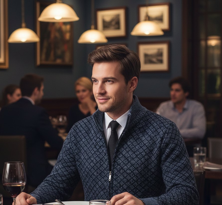 Oliver | Cardigan décontracté de luxe