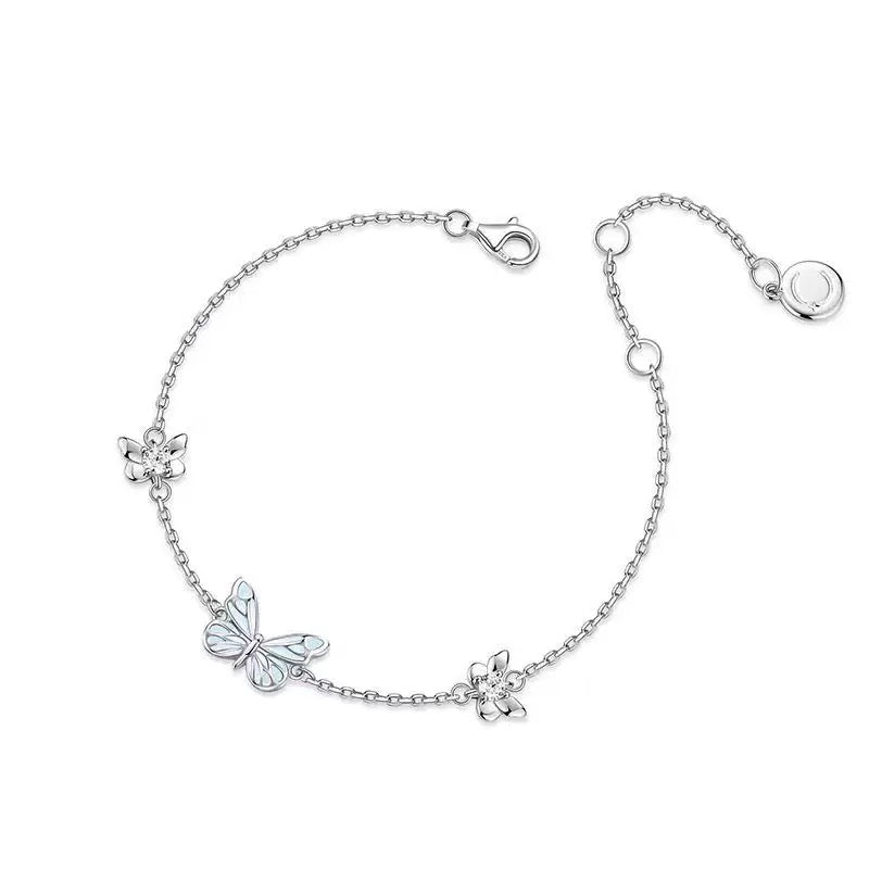 Bracelet papillon bleu lumineux