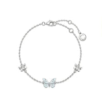 Bracelet papillon bleu lumineux