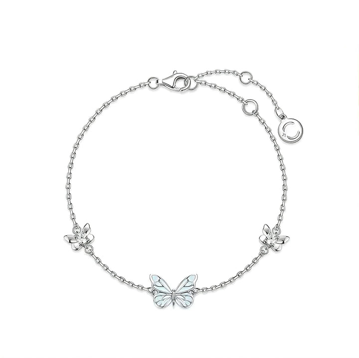 Bracelet papillon bleu lumineux