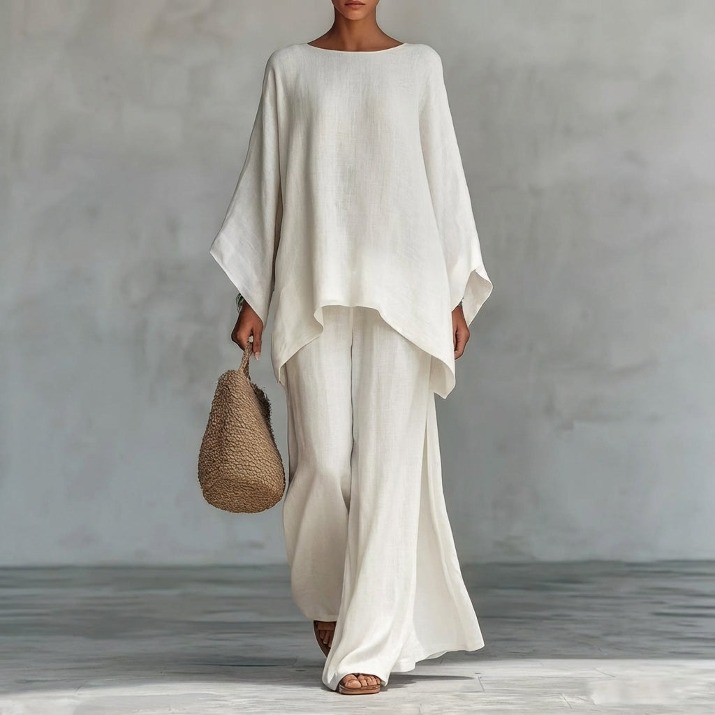Cristina | Ensemble de deux pièces avec manches longues et pantalon ample