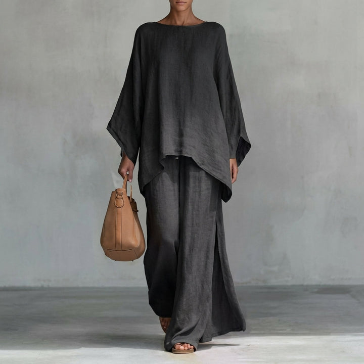 Cristina | Ensemble de deux pièces avec manches longues et pantalon ample