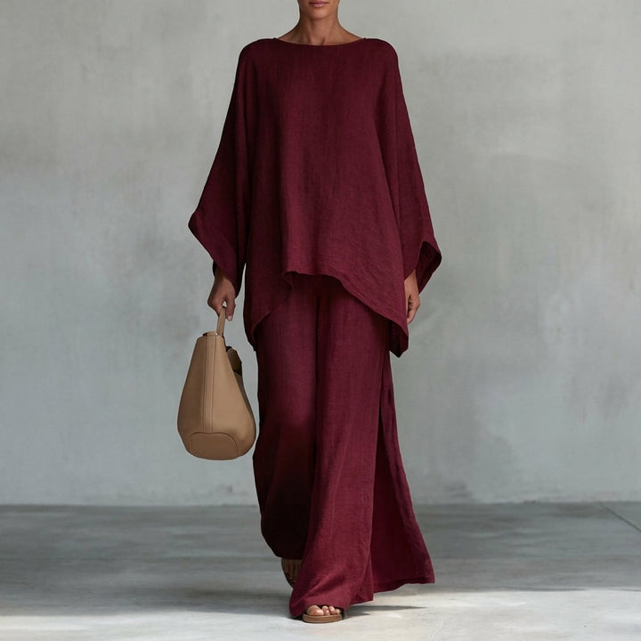 Cristina | Ensemble de deux pièces avec manches longues et pantalon ample