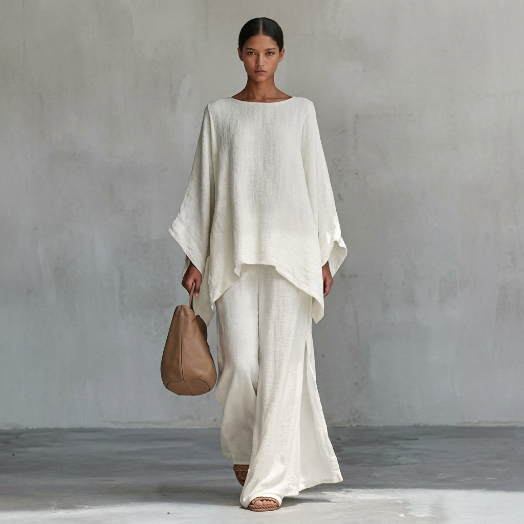 Cristina | Ensemble de deux pièces avec manches longues et pantalon ample