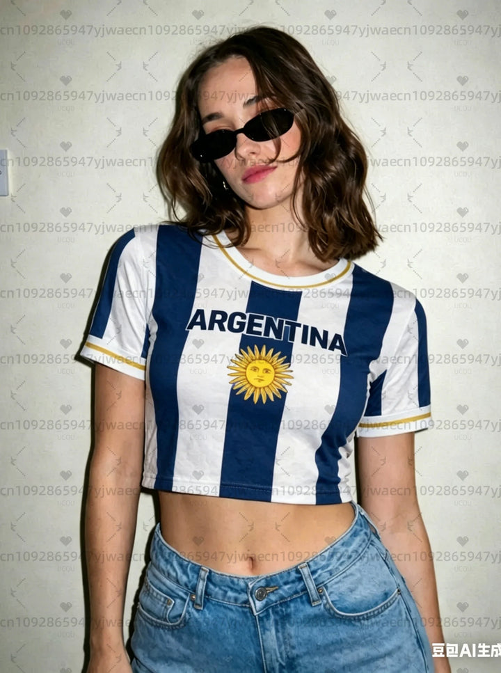 Maillot féminin argentin imprimé Cheerleader n°10
