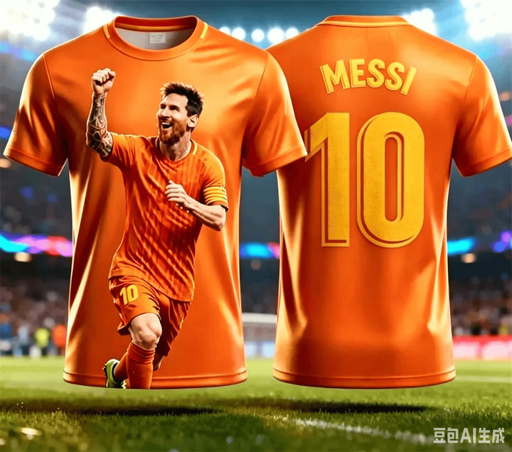 Maillot de football Messi – T-shirt sec et respirant