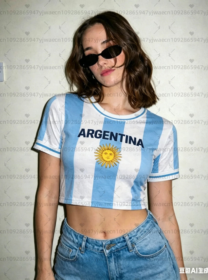 Maillot féminin argentin imprimé Cheerleader n°10