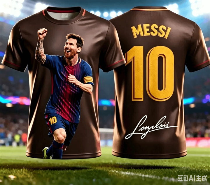 Maillot de football Messi – T-shirt sec et respirant