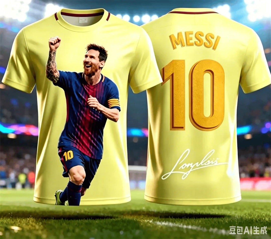 Maillot de football Messi – T-shirt sec et respirant