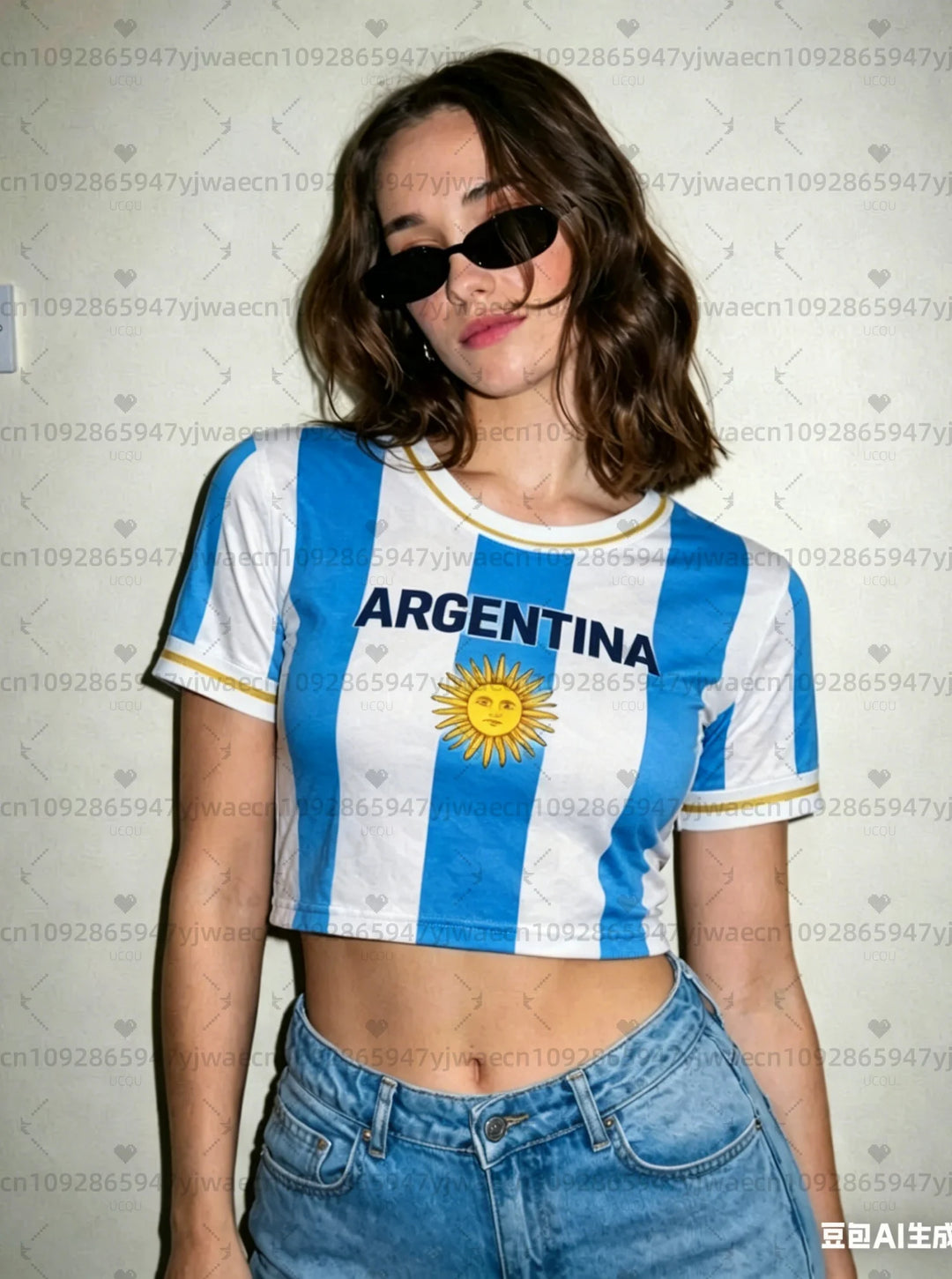 Maillot féminin argentin imprimé Cheerleader n°10