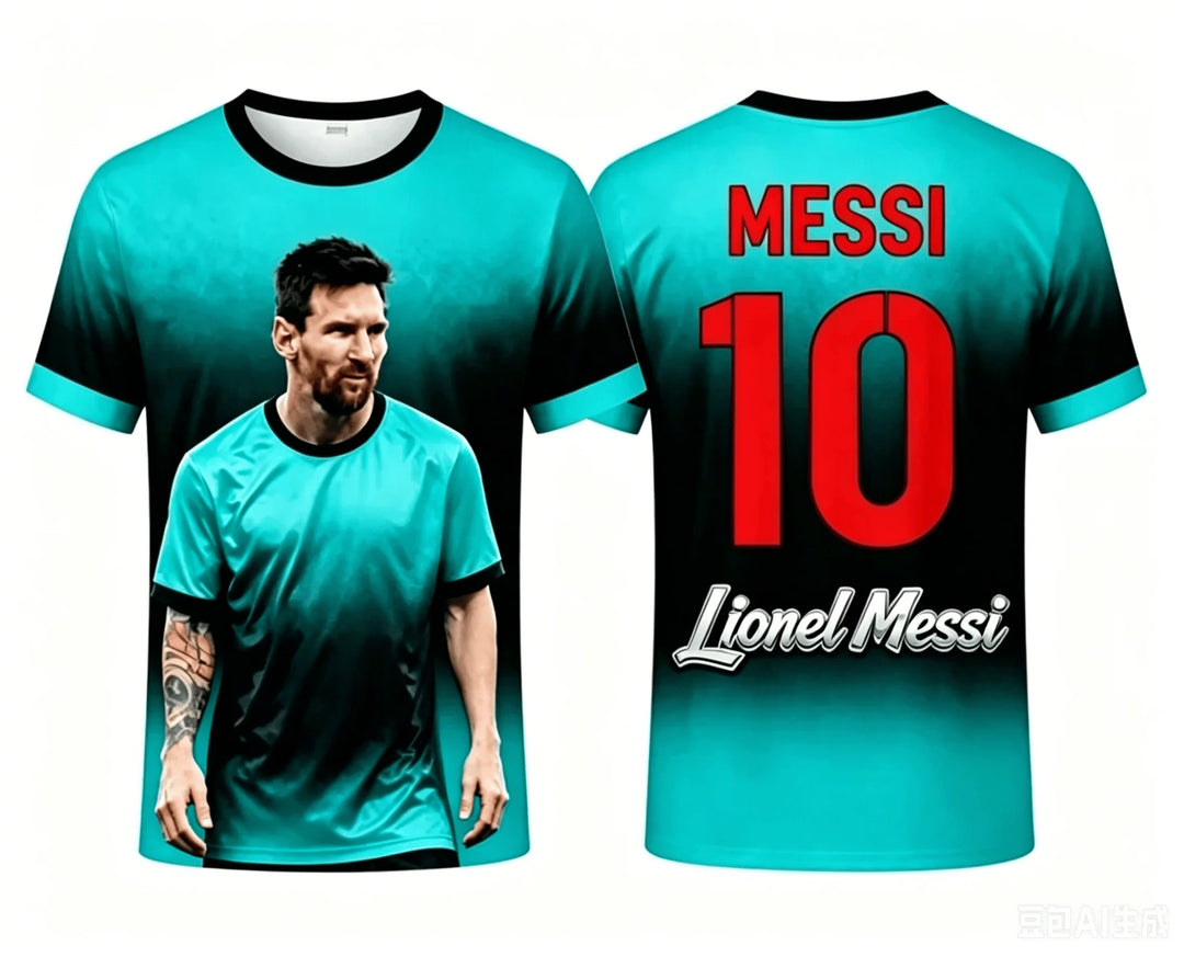 Maillot de football Messi – T-shirt sec et respirant