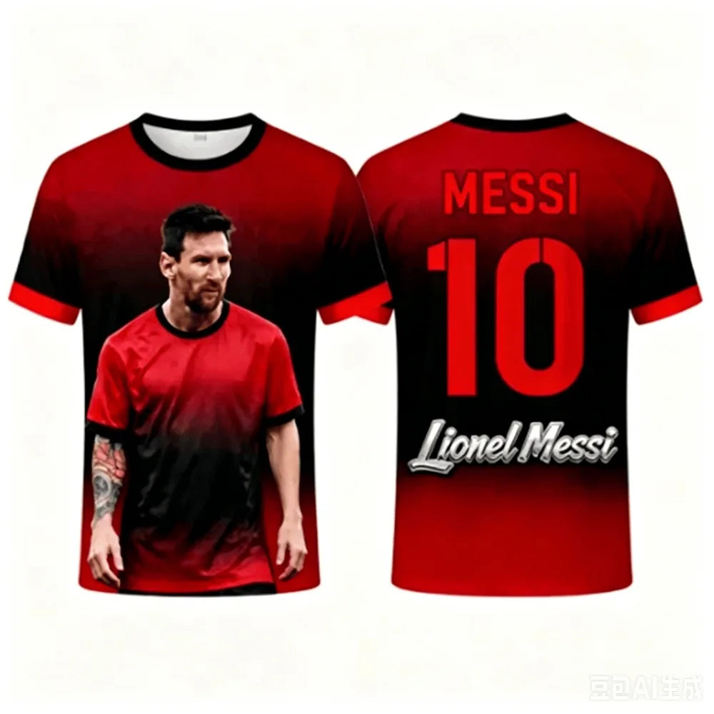 Maillot de football Messi – T-shirt sec et respirant