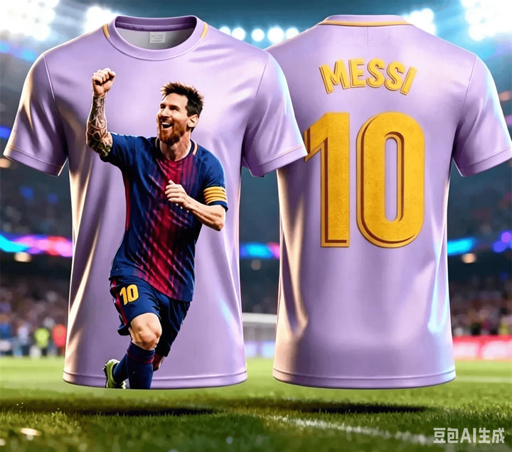 Maillot de football Messi – T-shirt sec et respirant